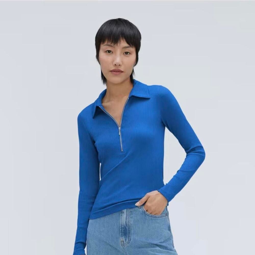 Everlane Electric Blue Polo Top Size XS